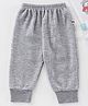 Mom's pet Full Length Self Striped Thermal Pants - Light Grey