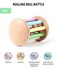Intellibaby Wooden Rolling Bell Rattle | Sound Toy for Newborns & Toddlers | Develops Auditory Skills | BIS Certified | Paediatrician Recommended| Toxin Free & Internationally Certified|Baby Gift for Toddlers