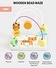 Intellibaby Premium Wooden Bead Maze for Babies| Develops Fine Motor& Cognitive Skills| Sensory Toy for Kids & Toddlers|Interactive, Early Learning Toy | Paediatrician Approved | Ideal for Gifting