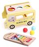 Intellibaby Premium Wooden Xylophone Bus |Early Learning Musical Toy for Toddlers | 7 Notes, 3 Wooden Balls, 1 Mallet | First Musical Instrument | Develops Auditory & Fine Motor Skills |Multicolour| Paediatrician Recommended | BIS Certified