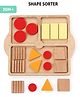 Intellibaby Premium Wooden Shape Board |Early Learning  Shape Sorting Blocks & Geometric Pattern Recognition Toy | Develops Cognitive & Fine Motor Skills| Educational Toy for Toddlers | Multicolour | BIS Certified | Ideal for Babies 