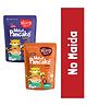 Slurrp Farm No Maida Pancake Mix Instant Breakfast Mix made with Oats and Jowar 100% Vegetarian Eggless Healthy Breakfast for Kids & Adults Blueberry and Classic Pack of 2 - 150 gm each
