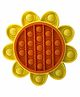 FunBlast Sunflower Shape Pop Bubble Stress Relieving Silicone Pop It Fidget Toy - Multicolour