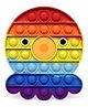 FunBlast Octopus Shaped Pop Bubble Stress Relieving Silicone Pop It Fidget Toy - Multicolour
