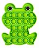 FunBlast Frog Shaped Pop Bubble Stress Relieving Silicone Pop It Fidget Toy - Green