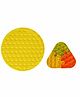 FunBlast Round & Triangle Shaped Pop Bubble Stress Relieving Silicone Pop It Fidget Toy Pack Of 2 - Multicolour