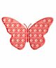 FunBlast Butterfly Shape Pop Bubble Stress Relieving Silicone Pop It Fidget Toy - Pink