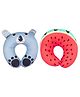 Ole Baby Horseshoe Shape Neck Pillow Pack of 2 - Blue Red