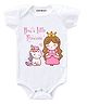 KNITROOT Short Sleeves Bua's Little Princess Print Onesie - White