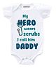 KNITROOT Short Sleeves Scrub Daddy Print Onesie - White