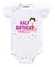 KNITROOT Princess Print Short Sleeves Onesie - White