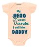 KNITROOT Scrub Daddy Print Short Sleeves Onesie - Peach
