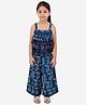 Twisha Sleeveless Ruffled Block Print Jumpsuit - Blue