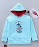 Imoogi Full Sleeves Hooded Sweatshirt California Print - Blue
