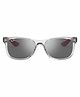 RAY-BAN Junior New Wayfarer Unisex Sunglass With Transparent Grey Frame & Grey Mirror Silver Lens