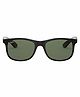 RAY-BAN Junior Sunglasses Unisex Sunglass With Black Frame & Dark Green Lens