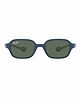 RAY-BAN Junior Sunglasses Unisex Sunglass With Blue Frame & Dark Green Lens