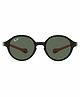 RAY-BAN Junior Sunglasses Unisex Sunglass With Black Frame & Dark Green Lens
