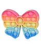 Fiddlerz Bow Shape Pop Bubble Stress Relieving Silicone Pop It Fidget Toy - Multicolour