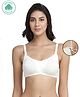 Inner Sense Organic Cotton Antimicrobial Soft Nursing Bra With Removable Pads - White