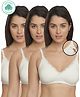 Inner Sense Pack Of 3 Organic Cotton Antimicrobial Soft Nursing Bra - White