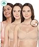 Inner Sense Pack Of 3 Organic Cotton Antimicrobial Solid Colour Nursing Bra - Beige & Light Pink