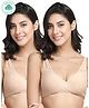 Inner Sense Organic Antimicrobial Feeding Bra Pack Of 2 - Beige