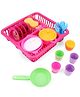 Dora Dish Drainer Set Pink - 21 Pieces