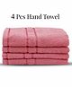 Sassoon Melrose 380 GSM Cotton Hand Towel Set Of 4 - Red