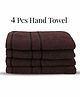 Sassoon Melrose 380 GSM Cotton Hand Towel Set of 4 - Brown