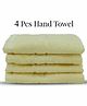 Sassoon Melrose 380 GSM Cotton Hand Towel Set of 4 - Lemon