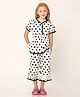 Cherry Crumble by Nitt Hyman Half Sleeves Polka Dot Night Suit - White