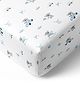 The White Cradle Pure Organic Cotton Fitted Cot Sheet Koala Print - Pink 