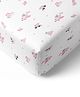 The White Cradle Pure Organic Cotton Fitted Cot Sheet Koala Print - Pink