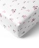 The White Cradle Pure Organic Cotton Fitted Cot Sheet Koala Print - Pink 