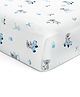 The White Cradle Flat Bed Sheet for Baby Cot & Mattress Koala Print - Blue