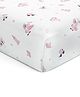 The White Cradle Flat Bed Sheet for Baby Cot & Mattress Koala Print -Pink