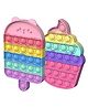 YAMAMA Pop Bubble Stress Relieving Silicone Ice Cream Pop It Fidget Toy Pack of 2 - Multicolor