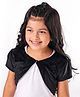 Babyhug Half Sleeves Party Wear Shrug with Corsage - Black