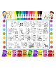 OPINA English Alphabet Themed Baby Crawl Play Mat - Multicolour
