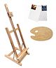 Brustro Artists Tabletop H Frame Wooden Easel - Brown