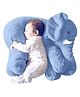 MummaSmile Elephant Shaped Soft Toy cum Baby Pillow - Blue