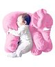 MummaSmile Elephant Shaped Soft Toy cum Baby Pillow - Pink