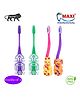 MAXI Junior Toothbrush Pack of 4 - Multicolour