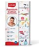LuvLap Premium Cotton Cloth Baby Washcloth for Newborn, Soft, Absorbent, Washable, Reusable, Cherry Print, Pack of 7, Multicolour