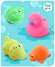 Babyhug Bath In Style Squeezy Toy Set Aquatic Animals Pack of 4 (Color May Vary)