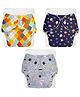 SuperBottoms BASIC Reusable Cloth Diaper for babies 0-3 Years | Freesize Adjustable, Washable and Reusable Cloth Diaper for babies | Shell with insert | Pack of 3