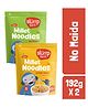 Slurrp Farm No MSG, Not Fried Hakka Noodles Classic and Mild Masala Millet Noodles, Pack of 2 - 192 gm Each