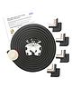 BabySafeHouse Multi Edge Guard Door Stopper and Corner Protector - Black