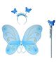 MOMISY Butterfly Wings Costume Set For Baby Girl - Blue